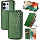 For Xiaomi Redmi Note 13 Pro Cubic Grid Pressed Magnetic Leather Phone Case(Green) - 1