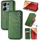 For Xiaomi Redmi Note 13 Pro 4G Cubic Grid Pressed Magnetic Leather Phone Case(Green) - 1