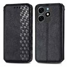 For Xiaomi Redmi Note 12 Pro 5G Cubic Grid Pressed Magnetic Leather Phone Case(Black) - 1