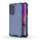 For Samsung Galaxy A25 5G Shockproof Honeycomb Phone Case(Blue) - 1