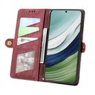 For Huawei Mate 60 Geometric Zipper Wallet Side Buckle Leather Phone Case(Red) - 3