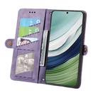 For Huawei Mate 60 Geometric Zipper Wallet Side Buckle Leather Phone Case(Purple) - 3
