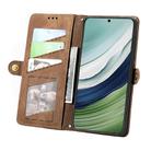 For Huawei Mate 60 Geometric Zipper Wallet Side Buckle Leather Phone Case(Brown) - 3