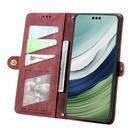 For Huawei Mate 60 Pro Geometric Zipper Wallet Side Buckle Leather Phone Case(Red) - 3