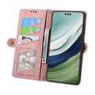 For Huawei Mate 60 Pro Geometric Zipper Wallet Side Buckle Leather Phone Case(Pink) - 3