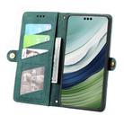 For Huawei Mate 60 Pro Geometric Zipper Wallet Side Buckle Leather Phone Case(Green) - 3