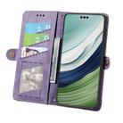 For Huawei Mate 60 Pro Geometric Zipper Wallet Side Buckle Leather Phone Case(Purple) - 3