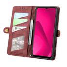 For Xiaomi Redmi 14C Geometric Zipper Wallet Side Buckle Leather Phone Case(Red) - 3