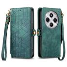 For Xiaomi Redmi 14C Geometric Zipper Wallet Side Buckle Leather Phone Case(Green) - 2