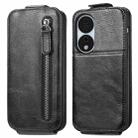 For Honor X7b Zipper Wallet Vertical Flip Leather Phone Case(Black) - 1