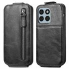 For Honor X8b Zipper Wallet Vertical Flip Leather Phone Case(Black) - 1