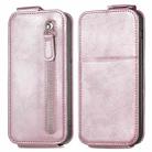For Honor X50i 5G Zipper Wallet Vertical Flip Leather Phone Case(Pink) - 1