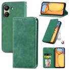 For Xiaomi Redmi 13C Retro Skin Feel Magnetic Flip Leather Phone Case(Green) - 1