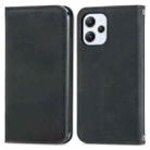 For Xiaomi Redmi 12 4G Retro Skin Feel Magnetic Flip Leather Phone Case(Black) - 1