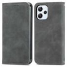 For Xiaomi Redmi 12 4G Retro Skin Feel Magnetic Flip Leather Phone Case(Grey) - 1