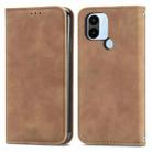 For Xiaomi Redmi A1+ Retro Skin Feel Magnetic Flip Leather Phone Case(Brown) - 1
