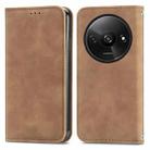 For Xiaomi Redmi A3 4G Retro Skin Feel Magnetic Flip Leather Phone Case(Brown) - 1