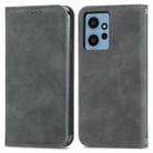 For Xiaomi Redmi Note 12 4G Retro Skin Feel Magnetic Flip Leather Phone Case(Grey) - 1