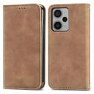 For Xiaomi Redmi Note 12 Pro+ 5G Retro Skin Feel Magnetic Flip Leather Phone Case(Brown) - 1