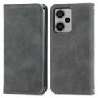 For Xiaomi Redmi Note 12 Pro+ 5G Retro Skin Feel Magnetic Flip Leather Phone Case(Grey) - 1