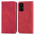 For Xiaomi Redmi Note 12S Retro Skin Feel Magnetic Flip Leather Phone Case(Red) - 1