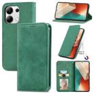 For Xiaomi Redmi Note 13 4G Retro Skin Feel Magnetic Flip Leather Phone Case(Green) - 1