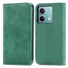 For Xiaomi Redmi Note 13 5G Retro Skin Feel Magnetic Flip Leather Phone Case(Green) - 1