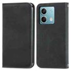 For Xiaomi Redmi Note 13 5G Retro Skin Feel Magnetic Flip Leather Phone Case(Black) - 1