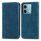 For Xiaomi Redmi Note 13 5G Retro Skin Feel Magnetic Flip Leather Phone Case(Blue) - 1