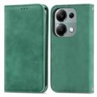 For Xiaomi Redmi Note 13 Pro 4G Retro Skin Feel Magnetic Flip Leather Phone Case(Green) - 1