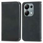 For Xiaomi Redmi Note 13 Pro 4G Retro Skin Feel Magnetic Flip Leather Phone Case(Black) - 1