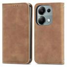 For Xiaomi Redmi Note 13 Pro 4G Retro Skin Feel Magnetic Flip Leather Phone Case(Brown) - 1