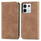 For Xiaomi Redmi Note 13 Pro 5G Retro Skin Feel Magnetic Flip Leather Phone Case(Brown) - 1