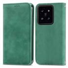 For Xiaomi  14 Pro Retro Skin Feel Magnetic Flip Leather Phone Case(Green) - 1