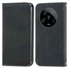 For Xiaomi  14 Ultra Retro Skin Feel Magnetic Flip Leather Phone Case(Black) - 1