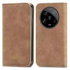 For Xiaomi  14 Ultra Retro Skin Feel Magnetic Flip Leather Phone Case(Brown) - 1