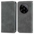 For Xiaomi  14 Ultra Retro Skin Feel Magnetic Flip Leather Phone Case(Grey) - 1