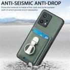 For Realme 9 Pro+ Carbon Fiber Card Wallet Ring Holder Phone Case(Green) - 2
