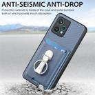 For Realme 9 Pro+ Carbon Fiber Card Wallet Ring Holder Phone Case(Blue) - 2
