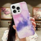 For iPhone 15 Pro Ink Smudged Glitter TPU Phone Case(Purple) - 1