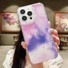 For iPhone 14 Pro Max Ink Smudged Glitter TPU Phone Case(Purple) - 1