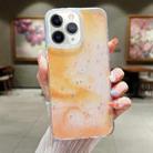 For iPhone 11 Pro Ink Smudged Glitter TPU Phone Case(Yellow) - 1