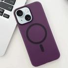 For iPhone 15 Plus Ice Fog MagSafe PC Phone Case(Purple) - 1