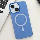 For iPhone 15 Plus Ice Fog MagSafe PC Phone Case(Blue) - 1