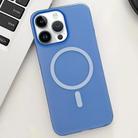 For iPhone 12 Pro Max Ice Fog MagSafe PC Phone Case(Blue) - 1