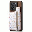 For Xiaomi 13 Retro Painted Zipper Wallet Back Phone Case(Brown) - 1
