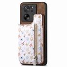 For Xiaomi 13 Lite Retro Painted Zipper Wallet Back Phone Case(Brown) - 1