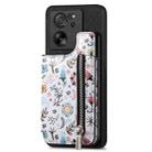 For Xiaomi Poco M5s 4G Retro Painted Zipper Wallet Back Phone Case(Black) - 1