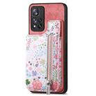 For Redmi Note 12S Retro Painted Zipper Wallet Back Phone Case(Pink) - 1