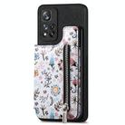 For Redmi Note 12 Pro 5G Retro Painted Zipper Wallet Back Phone Case(Black) - 1